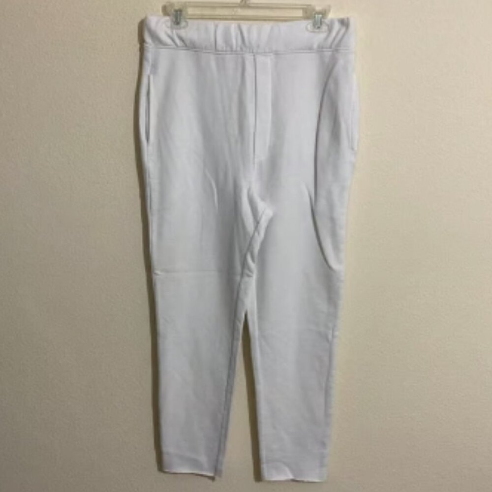 SANDRINE ROSE High Rise Relaxed Fit Sweatpants w Raw-Hem Women's Size XS